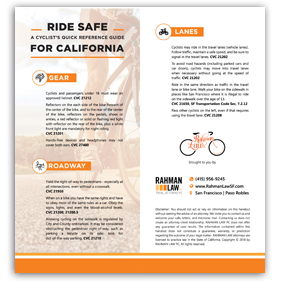 California cyclist guide