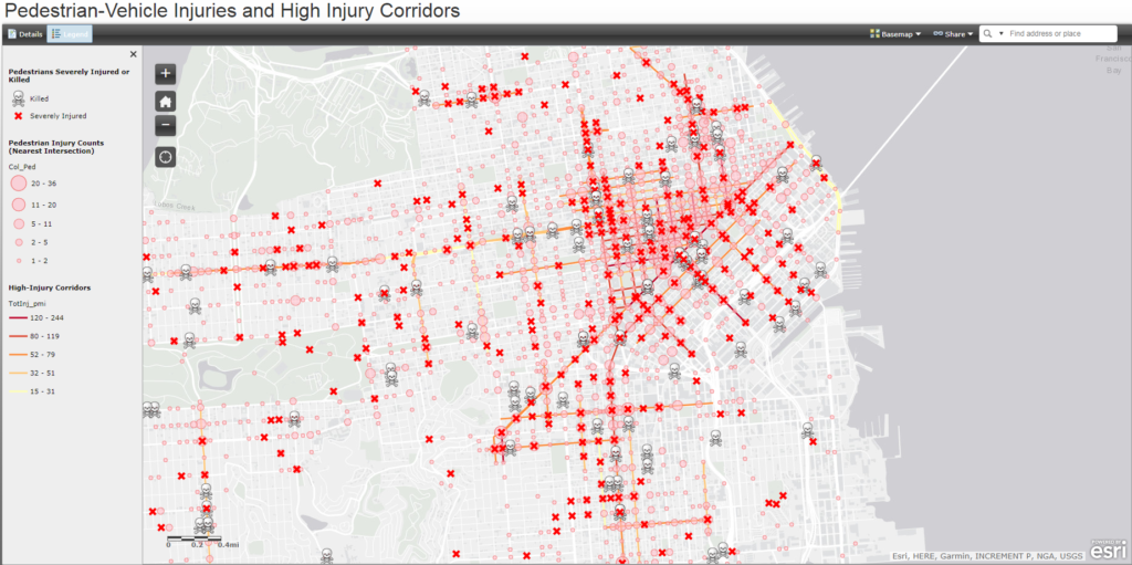 san francisco pedestrian collisions